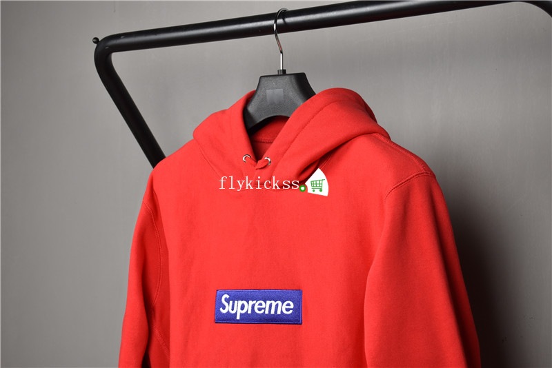 supreme red on blue box logo